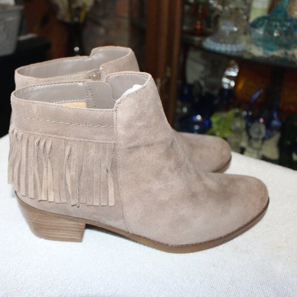 NWOT Natrulizer ankle leather fringe boot women's 9 1/2 ww - Picture 1 of 6